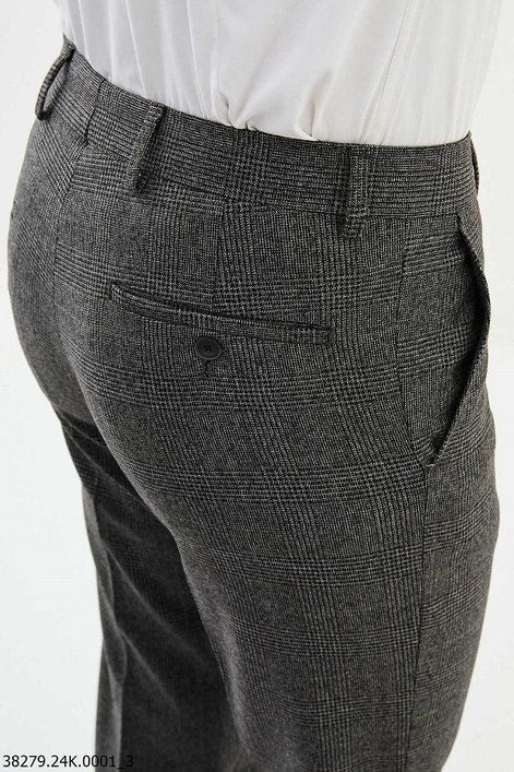 Ames Wool Gray Plaid Pants