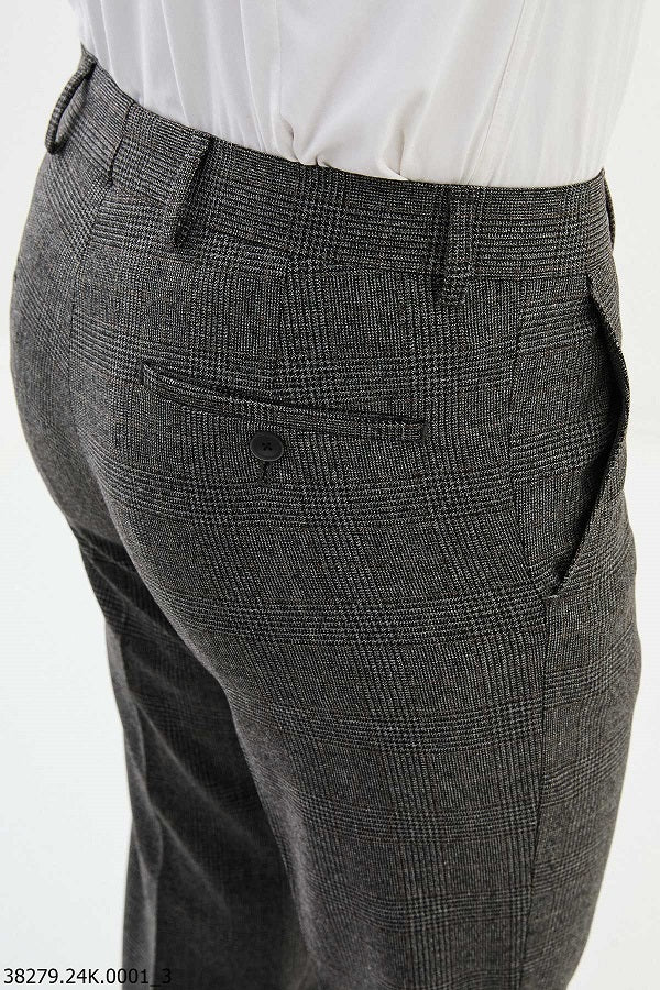 Ames Wool Gray Plaid Pants