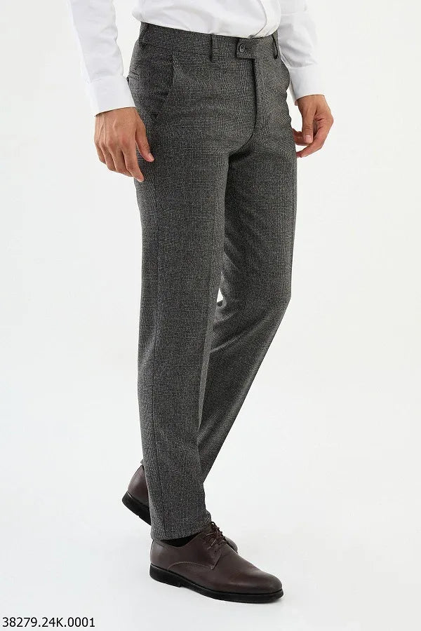 Ames Wool Gray Plaid Pants