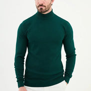 Ames Mock Turtleneck Sweater - Teal Green