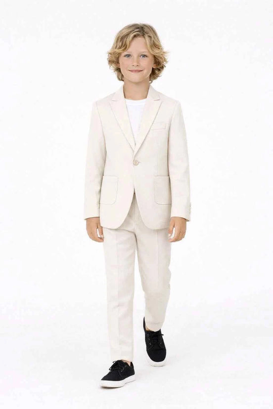 Auburn Boys Beige 2 Piece Suit