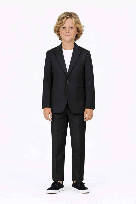 Auburn Boys Black 2 Piece Suit