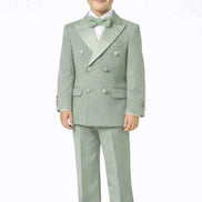 Auburn Double Breasted Boys Sage Green Tuxedo