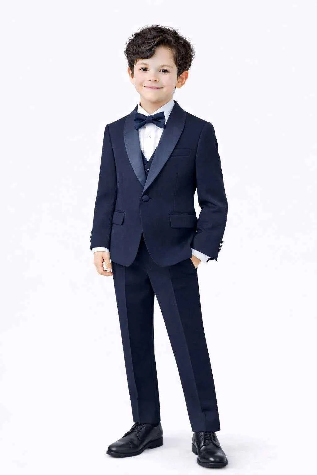 Auburn Navy Blue 3 Piece Tuxedo for Boys