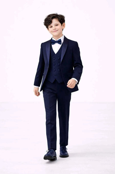 Auburn Navy Blue 3 Piece Tuxedo for Boys