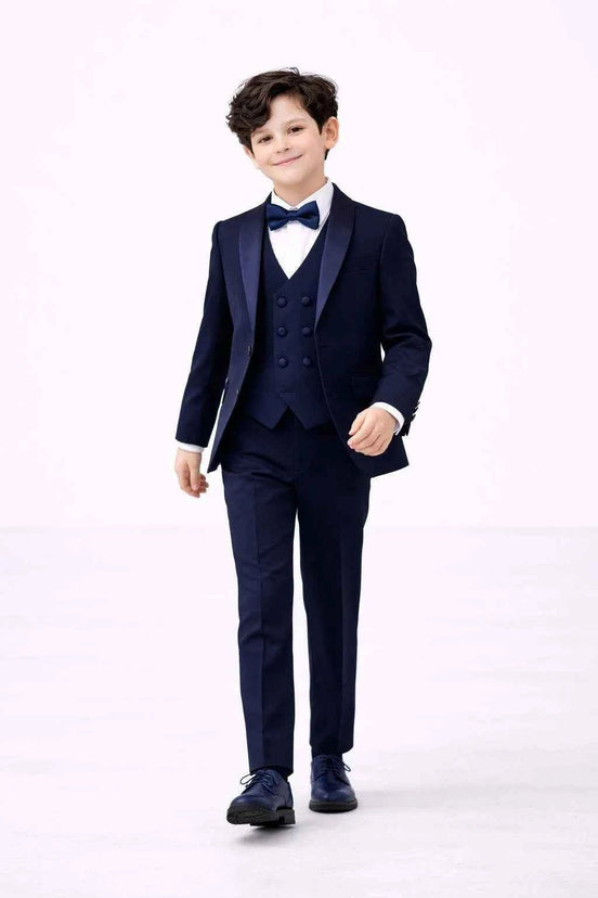 Auburn Navy Blue 3 Piece Tuxedo for Boys