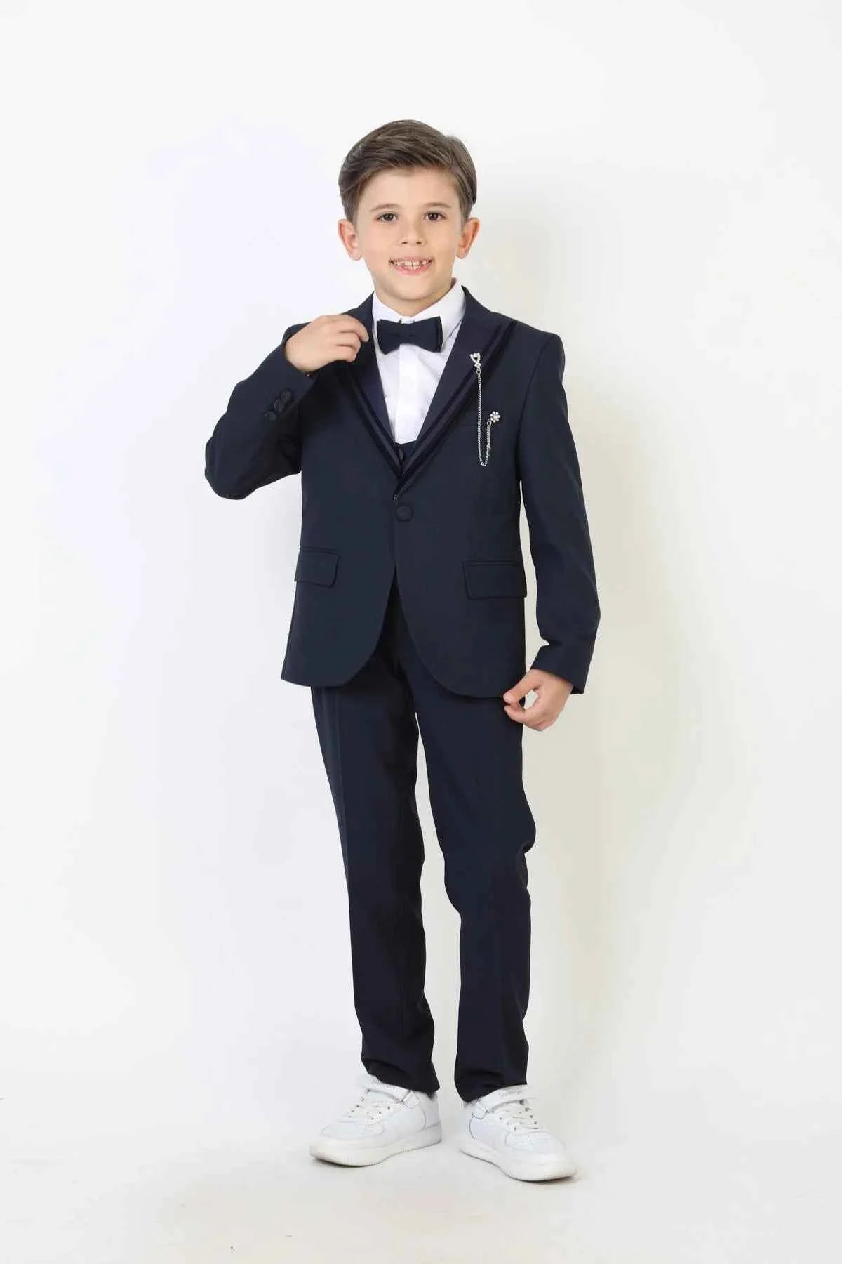 Auburn Navy Blue Boys Tuxedo