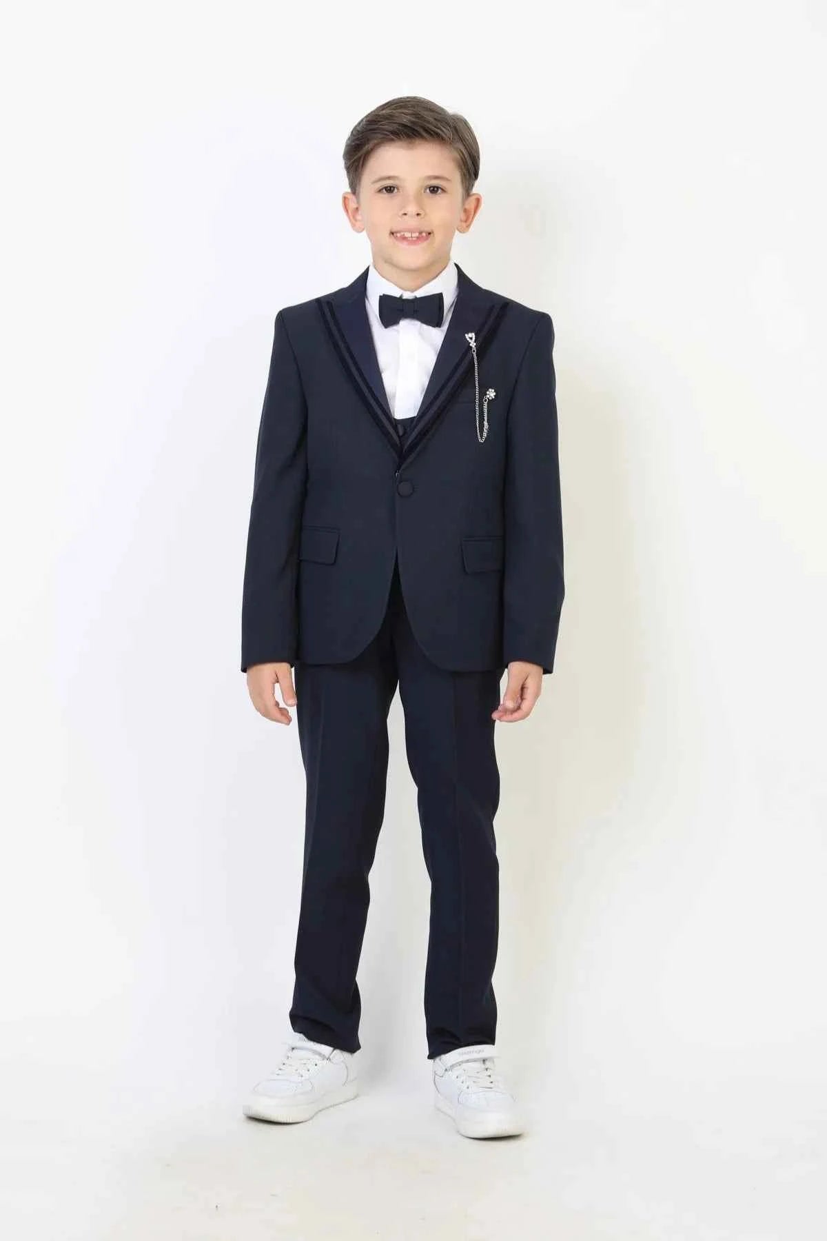 Auburn Navy Blue Boys Tuxedo
