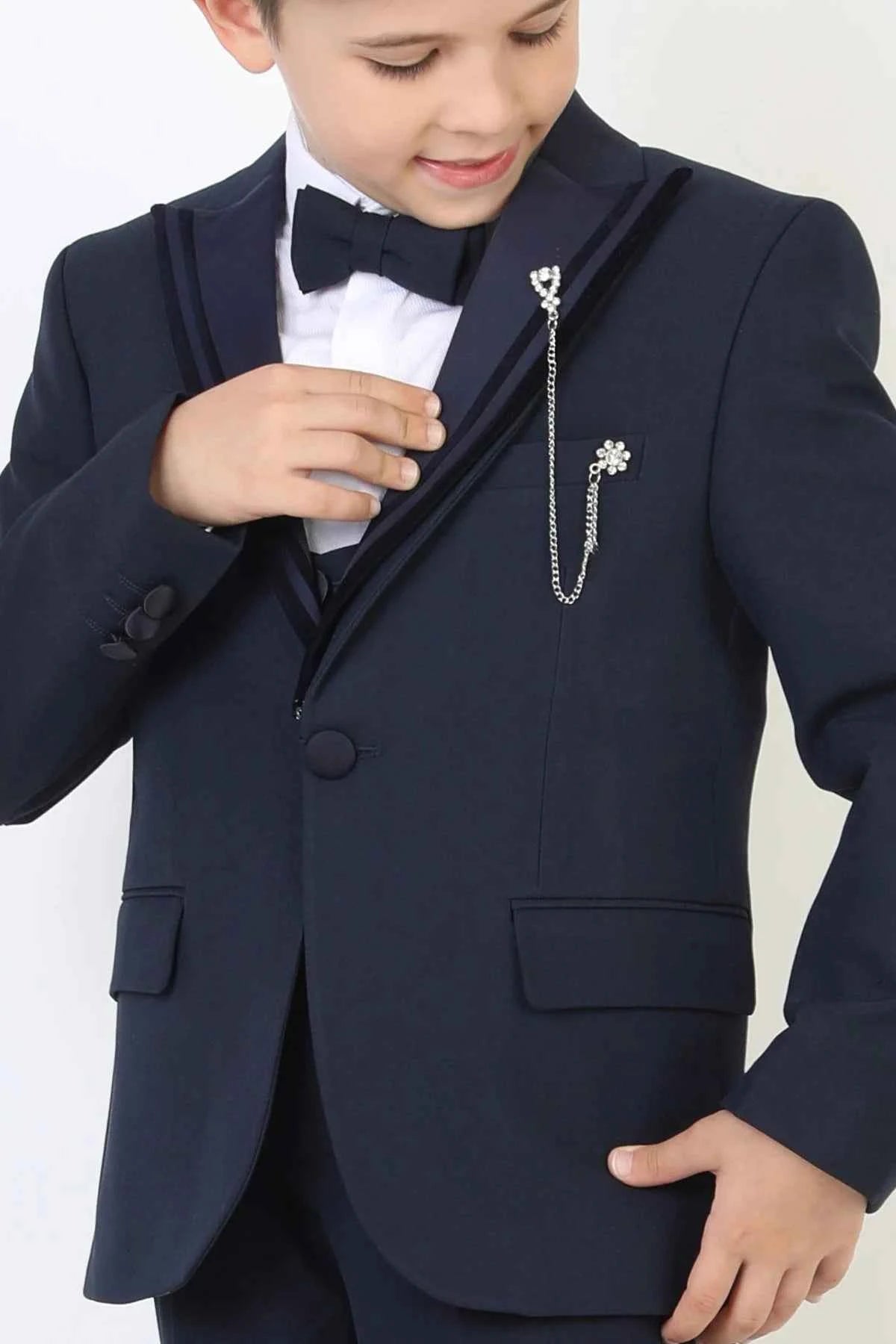 Auburn Navy Blue Boys Tuxedo