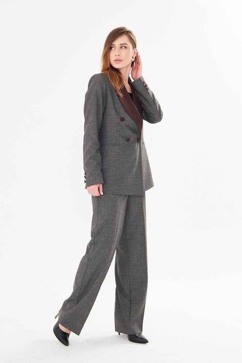 Austin Women's Coffee Tuxedo Suit Set