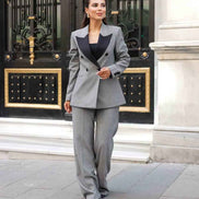 Austin Women's Gray Tuxedo Suit Set