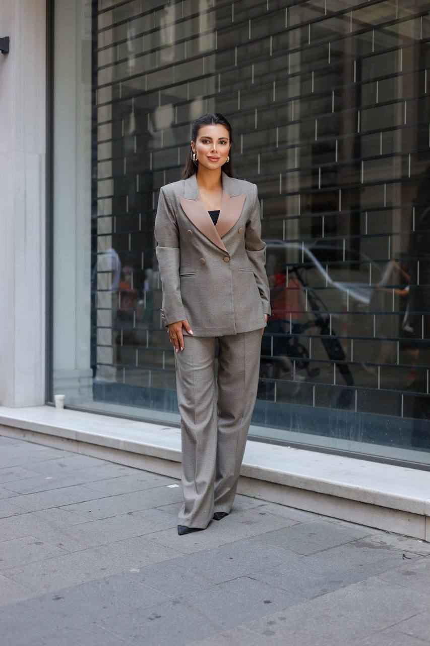 Austin Women's Light Brown Tuxedo Suit Set
