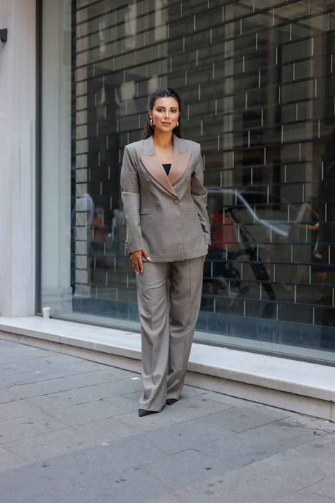 Austin Women's Light Brown Tuxedo Suit Set