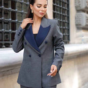 Austin Women's Navy Blue Tuxedo Suit Set