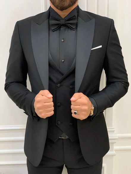 Slim Fit Tuxedo Black