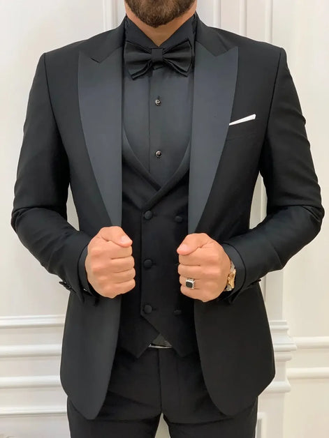 Slim Fit Tuxedo Black