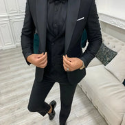 Slim Fit Tuxedo Black