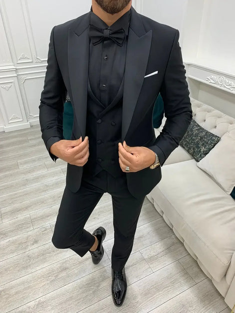 Slim Fit Tuxedo Black