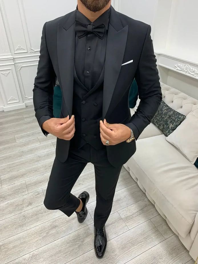 Slim Fit Tuxedo Black
