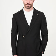 Black Belted Single-Breasted Blazer Suit