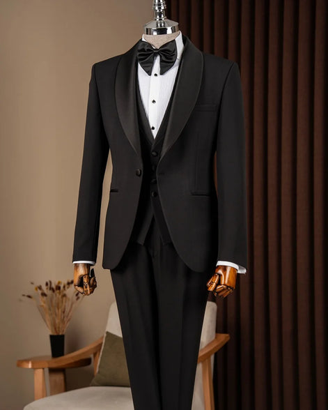 Black Shawl Lapel Men Tuxedo