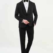 Aalvert Black Slim Fit Tuxedo