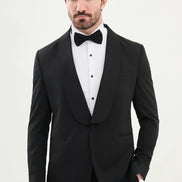 Aalvert Black Slim Fit Tuxedo