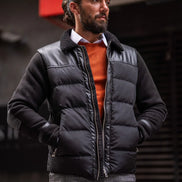 Rapid Slim Fit Zipper Black Wool Coat