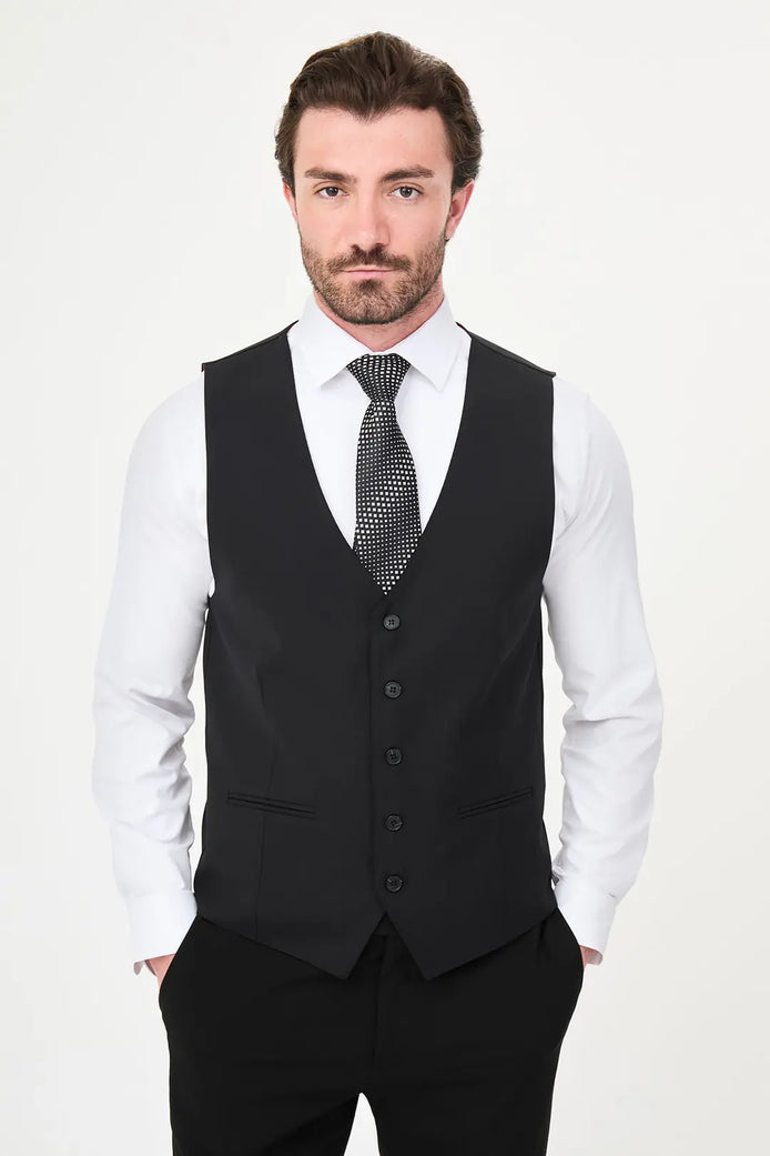 Black Slim Vest