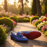 Blue Black Tassel Loafers