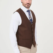Brown Slim Vest