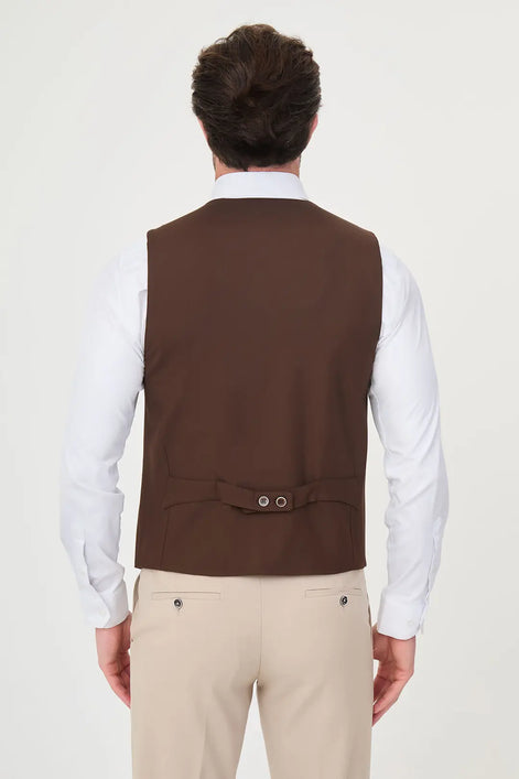 Brown Slim Vest