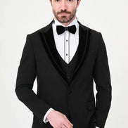 Black Velvet Peak Lapel Tuxedo