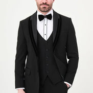 Black Velvet Shawl Lapel Tuxedo