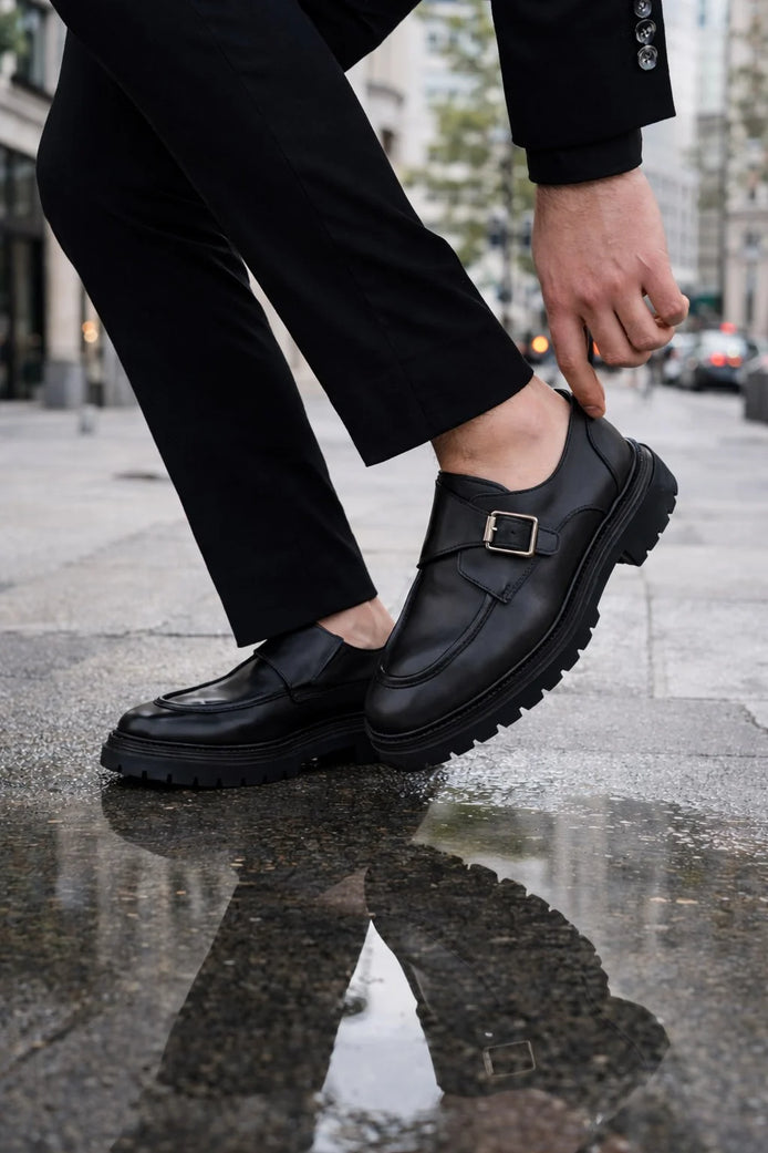 Pump Black Buckle Loafers