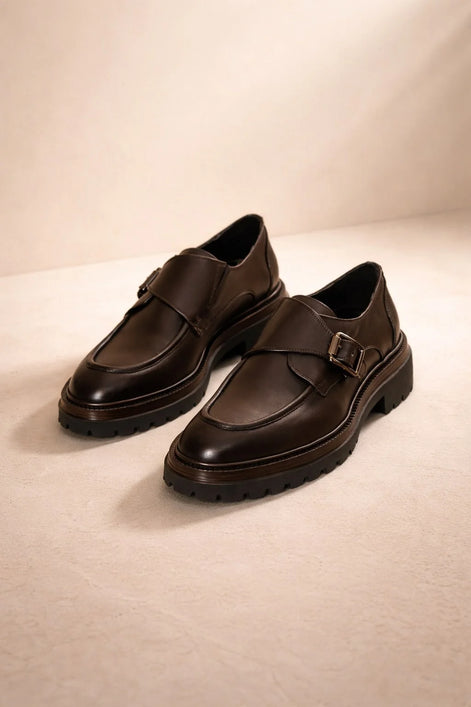 Pump Brown Buckle Loafers