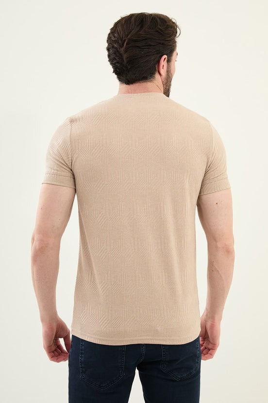 Beige Crew Neck T Shirt