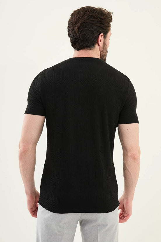 Black Crew Neck T Shirt