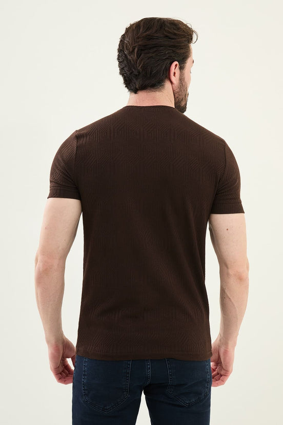 Brown Crew Neck T Shirt