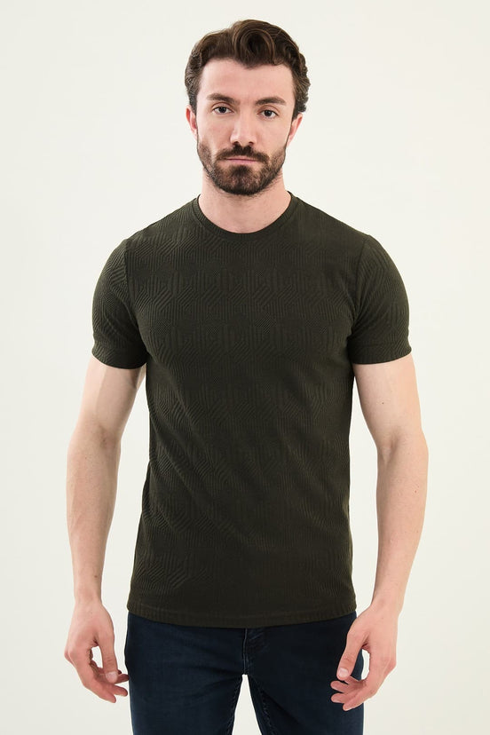 Khaki Crew Neck T Shirt