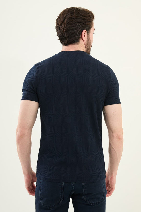 Navy Blue Crew Neck T Shirt