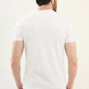 Checkered Off White Crew Neck T Shirt