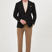 dark charcoal plaid blazer