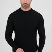 Chevron Knit Sweater Black