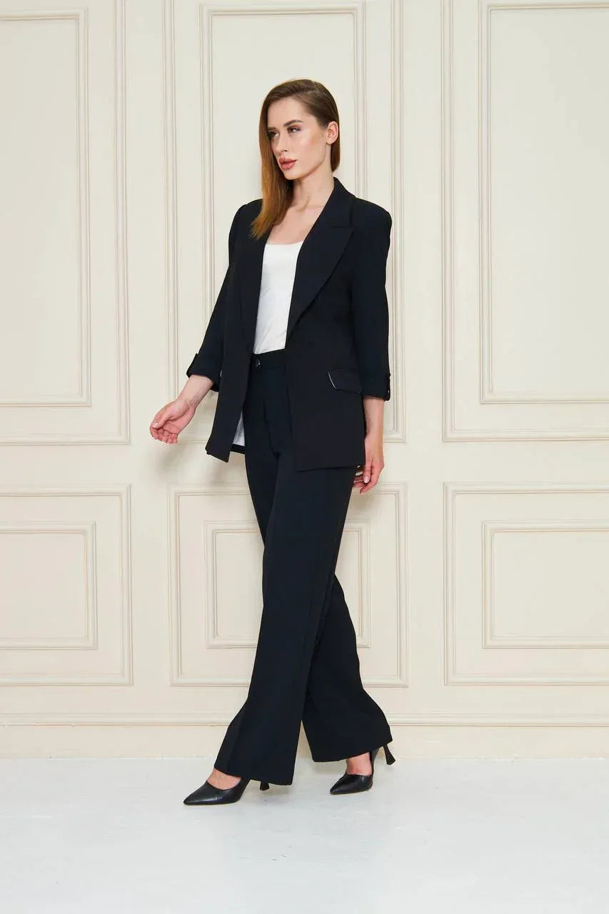 Black Crepe Suit