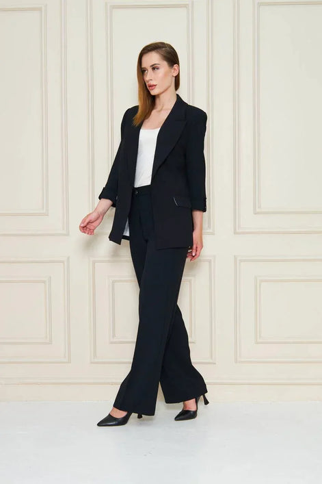 Black Crepe Suit