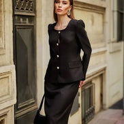 Black Skirt Suit