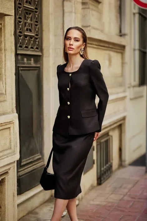 Black Skirt Suit