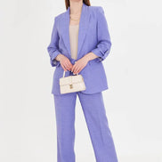 Embossed Linen Lavender Suit