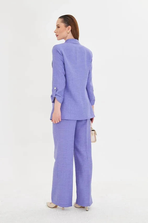 Purple Linen Suit